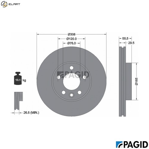 Brake disc 55795nhc - 55795nhc, for