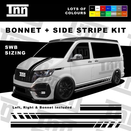 Side stripe bonnet stickers - side,