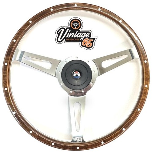 Wood rim steering - wheel, boss