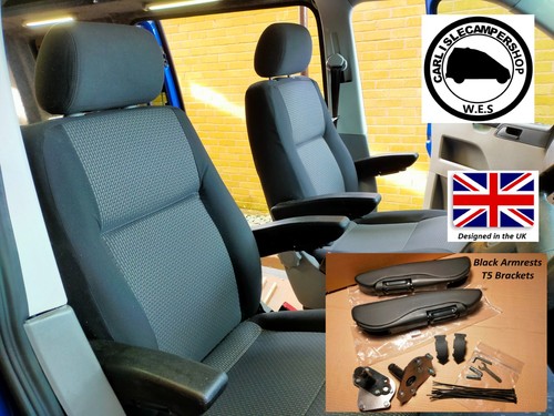 Black armrest kit - vw, t5