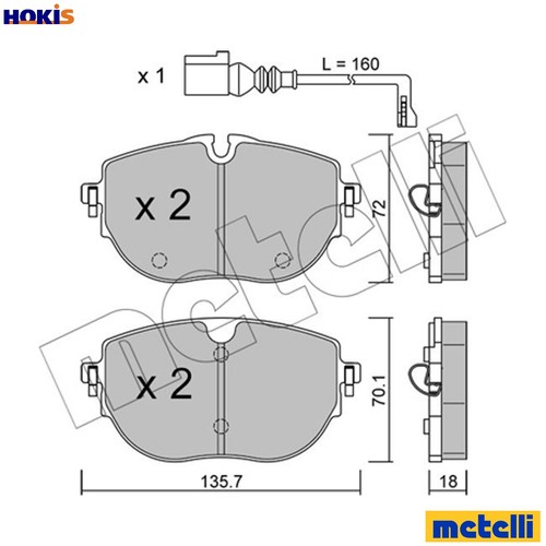 Brake pad set disc - set,