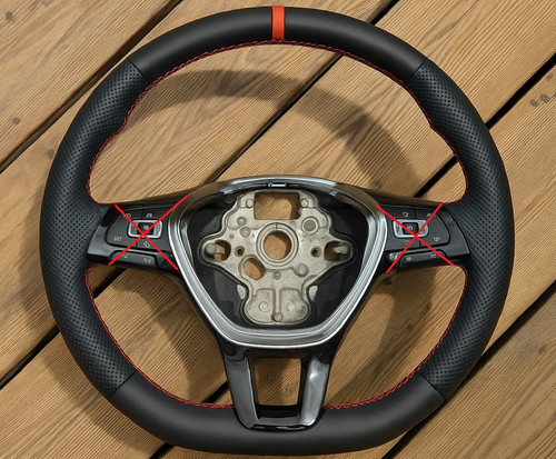 New leather steering wheel - leather,