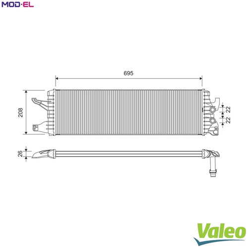 Radiator engine cooling - engine, 701405
