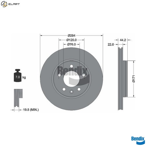 Brake disc bds1081 for - disc,