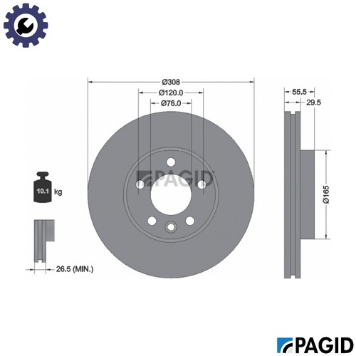 Brake disc 55795nhc - disc, for