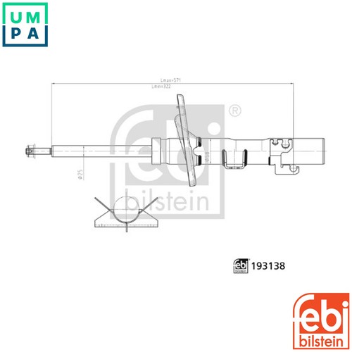 Shock absorber 193138 for - absorber,