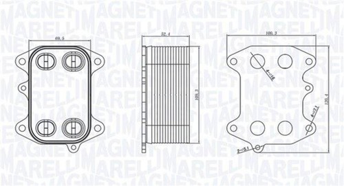 Engine oil cooler fits - oil,